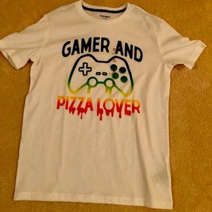 Old Navy Gamer And Pizza Lover Tshirt
